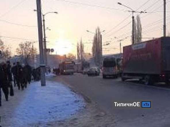 На Новых Домах остановились троллейбусы