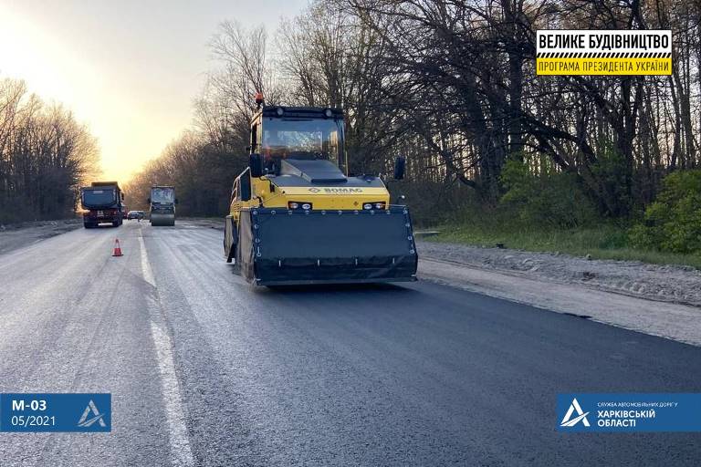 На окружной положили 30 километров нового асфальта