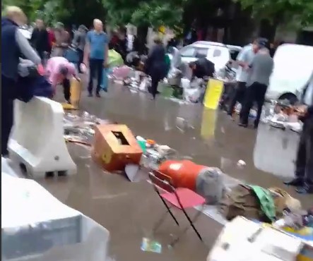 В Харькове "поплыл" Центральный рынок (видео)