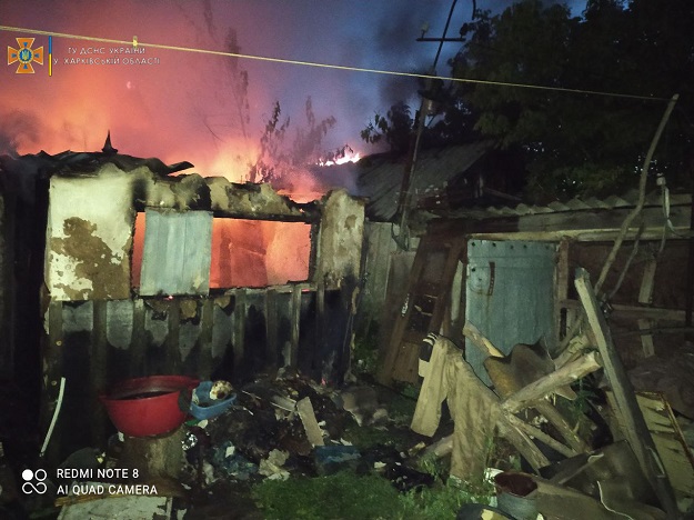 Под Харьковом мужчина сгорел в собственном доме