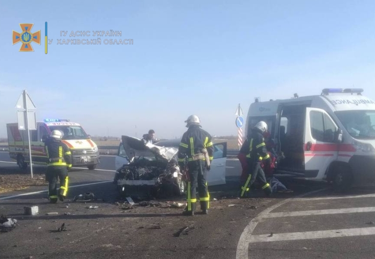 Под Харьковом Audi врезалась в фуру: пострадали три человека, в том числе ребенок (фото)