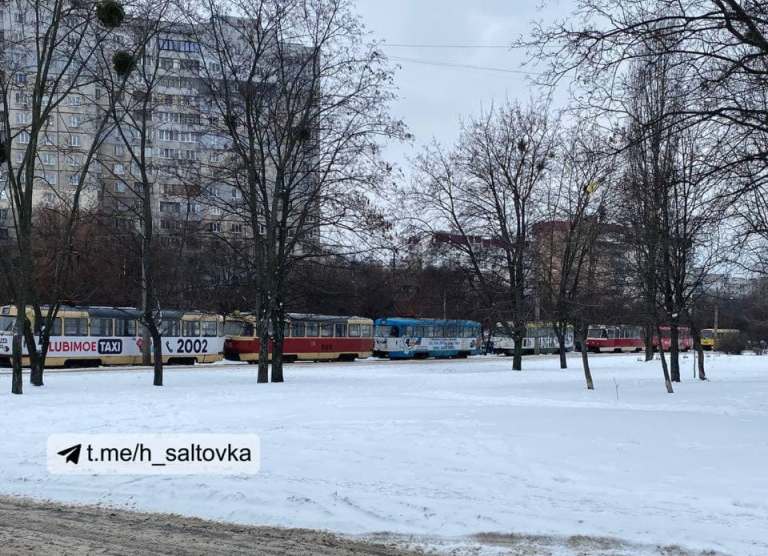 На Салтовке остановились трамваи