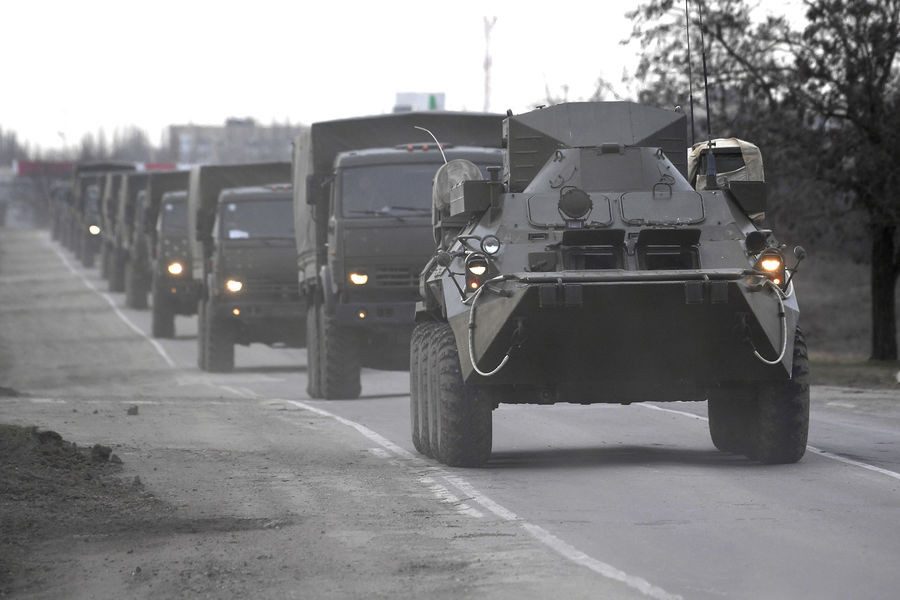 В Купянск зашла колонна российской техники