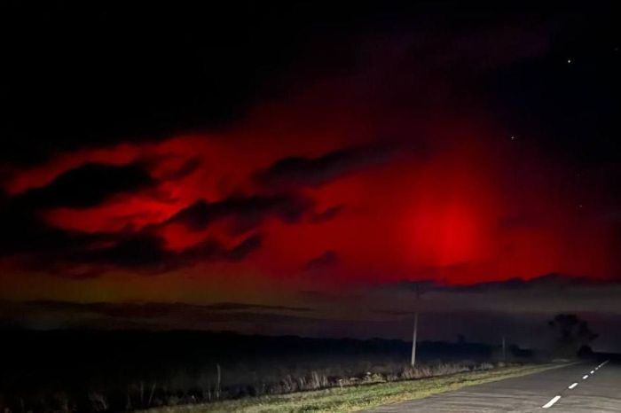 У Харківській області було видно північне сяйво (фото)