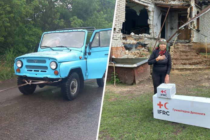 Бабуся з Харківської області, яка живе в погребі, подарувала військовим машину