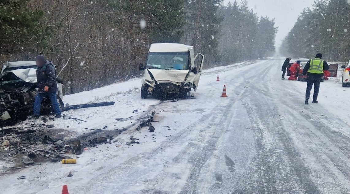 Під Харковом мікроавтобус влетів у Hyundai: п'ятеро постраждалих (фото)