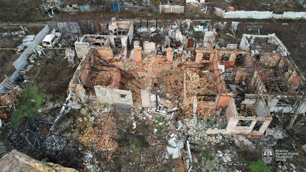 Ни одного целого дома: фото села в Харьковской области с высоты птичьего полета