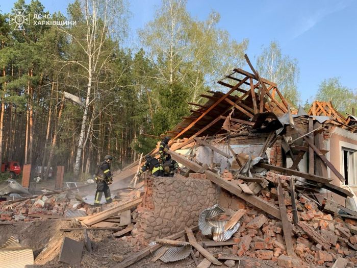 РФ сбросила бомбы на лесхоз в Харьковской области (фото)