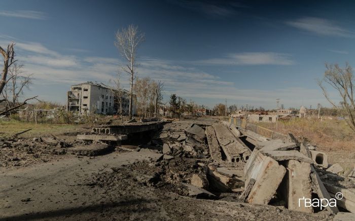 Село Липцы после обстрелов