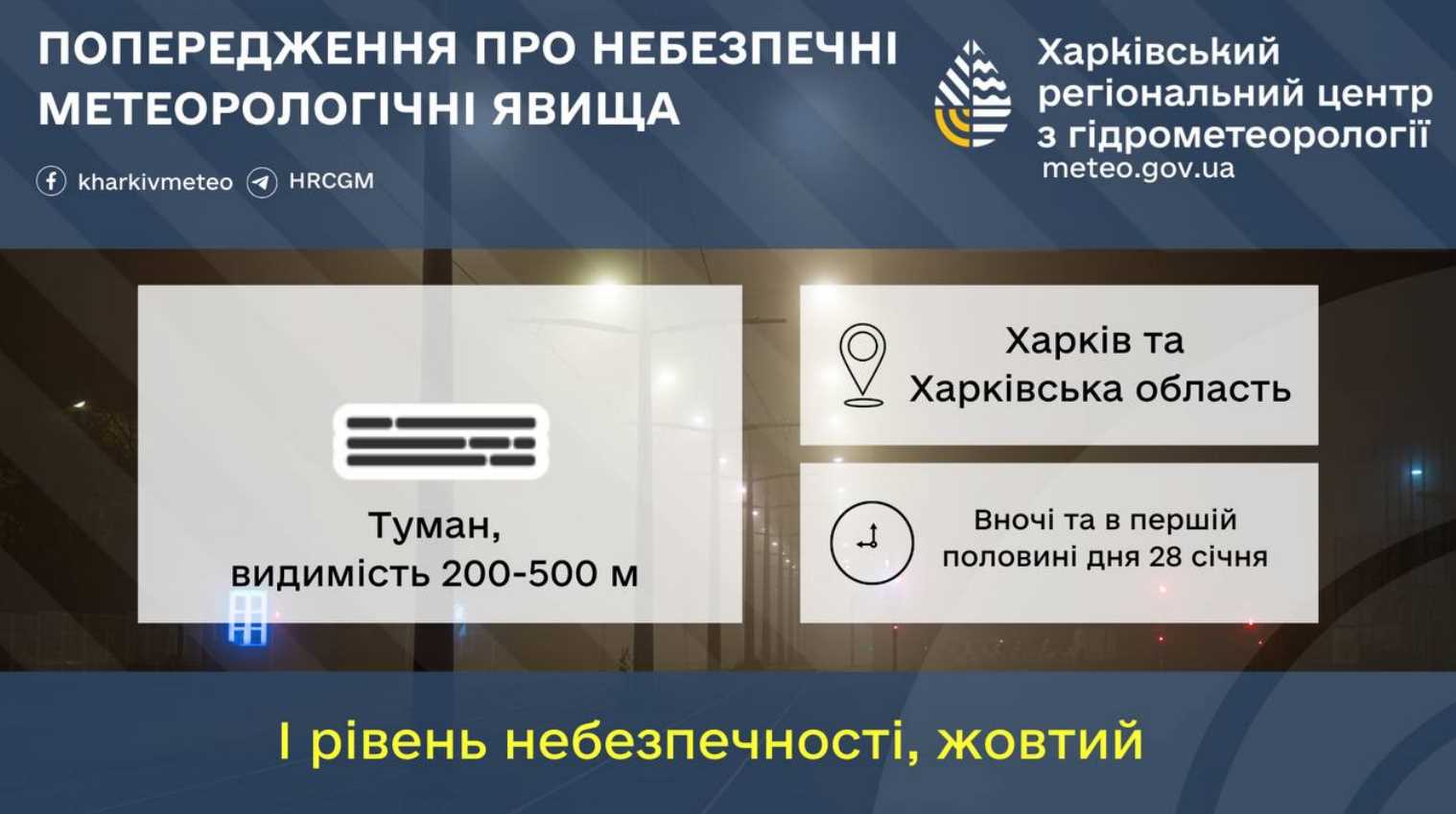 Завтра в Харкові - туман