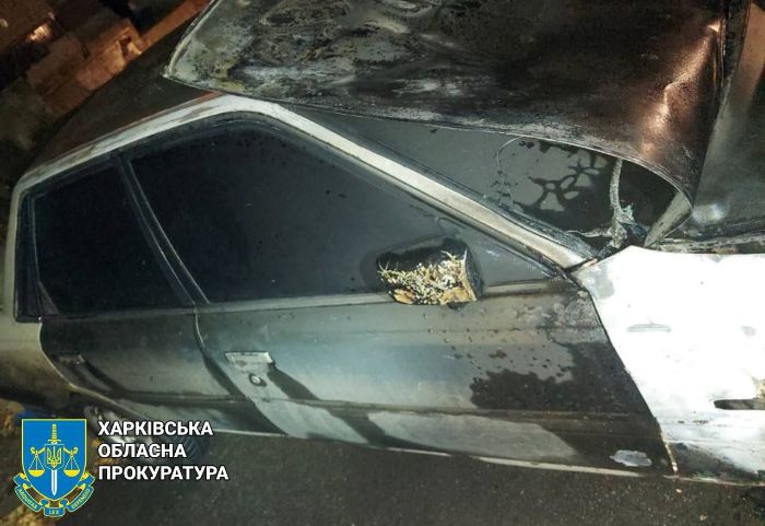 Підпалений автомобіль