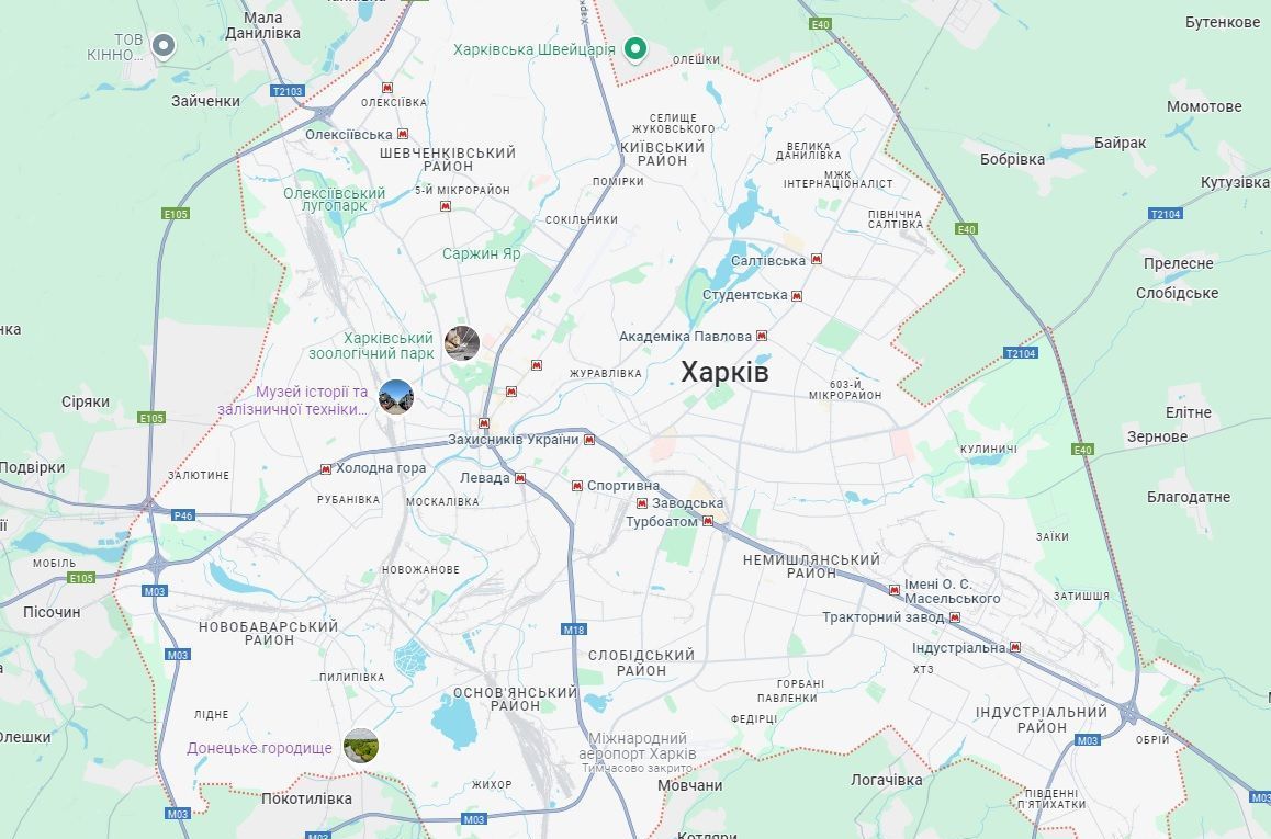 Карта Харькова