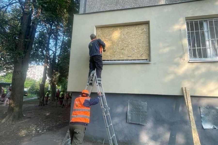 Ликвидация последствий ночной атаки