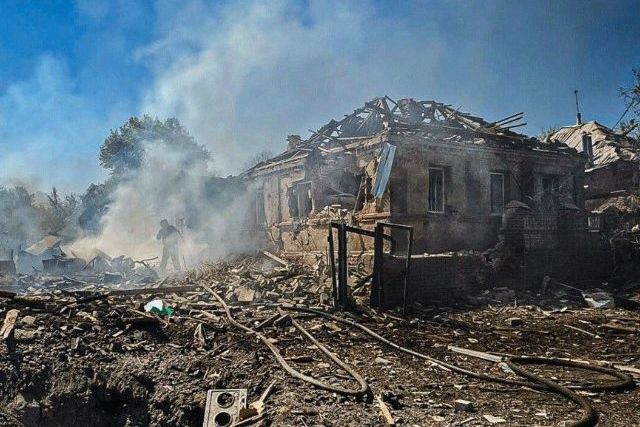 Последствия обстрелов в Купянске