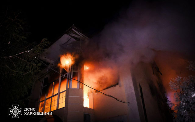 В Харькове от ночного удара БПЛА погибла девушка (обновлено: фото, видео)