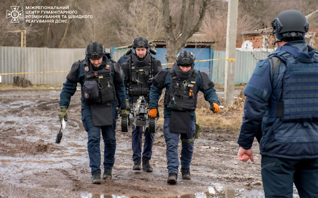В Богодухове саперы уничтожили опасные мины
