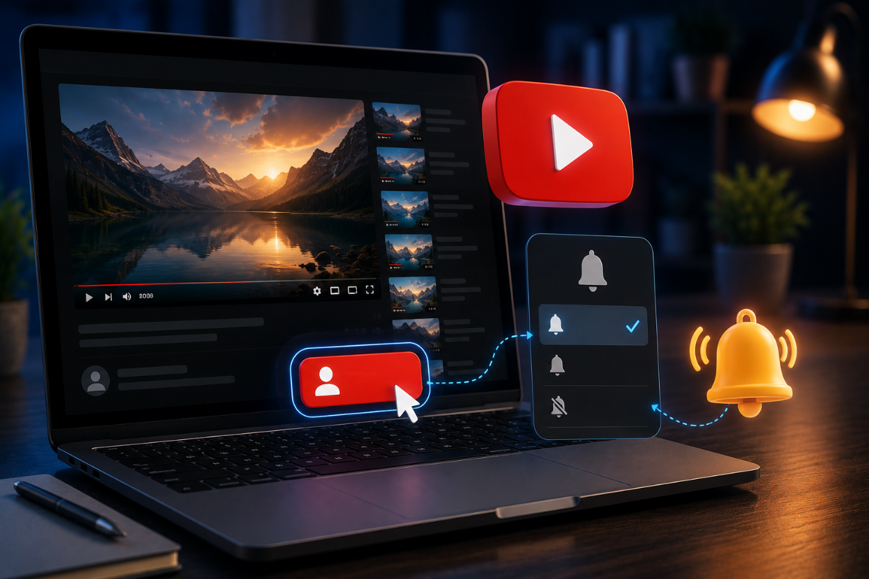 Как подписаться и включить уведомления на YouTube-канал