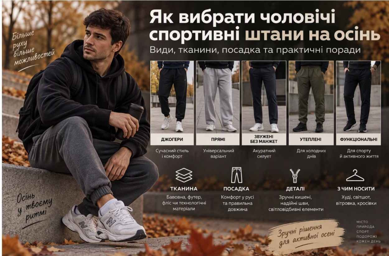 Как выбрать мужские спортивные штаны на осень®